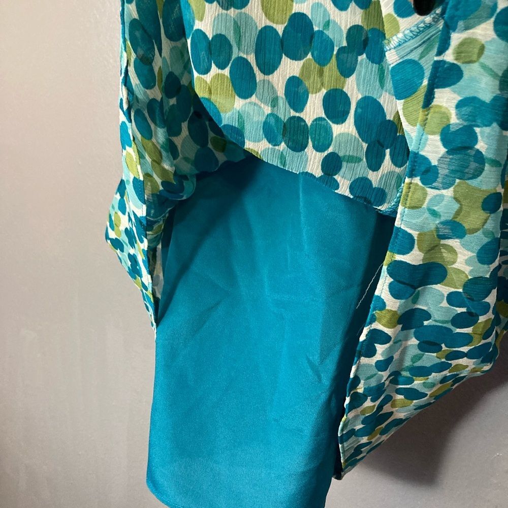 Ann Taylor Loft Teal and green Lightweight Dress - Picture 4 of 5